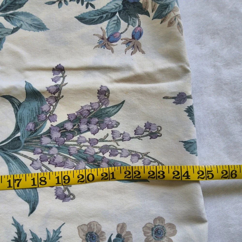 Vintage Dan River Floral Percale Sheet Set Full Size Botanical Cottagecore USA